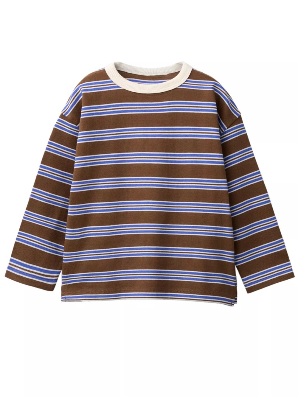 Zara Baby Heavyweight Striped Long Sleeve T-Shirt 18M Brown